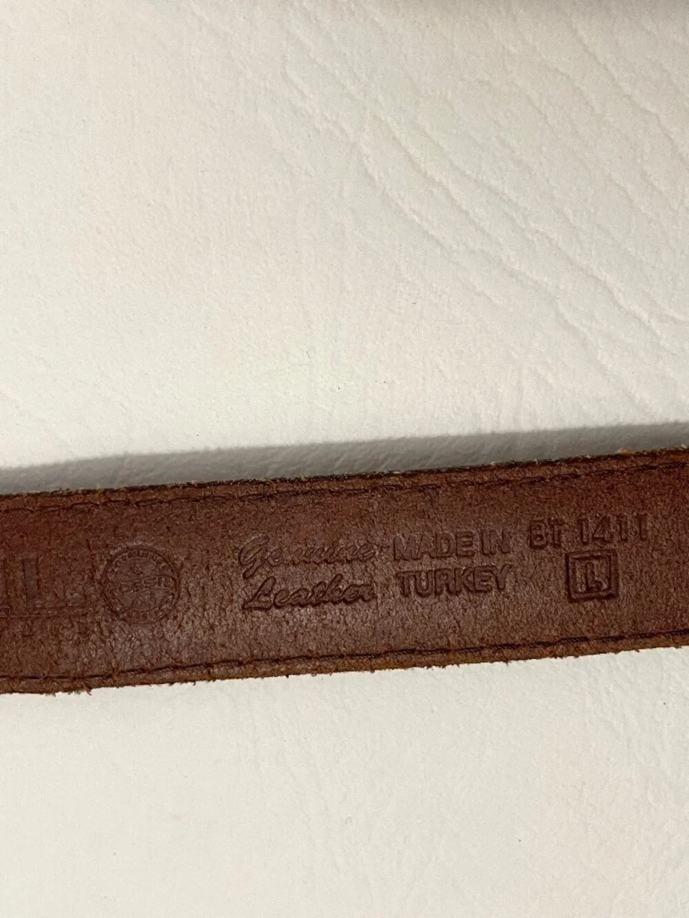 Vintage Fossil Leather Belt Women's Large Brown Patchwork  BT1411 Colorblock Y2K